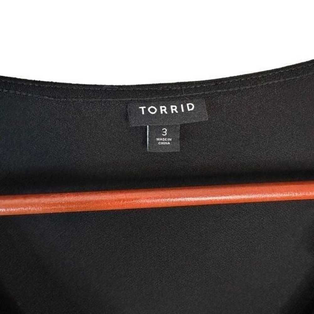 Torrid Black Mini Studio Knit Cold Shoulder Wrap … - image 5