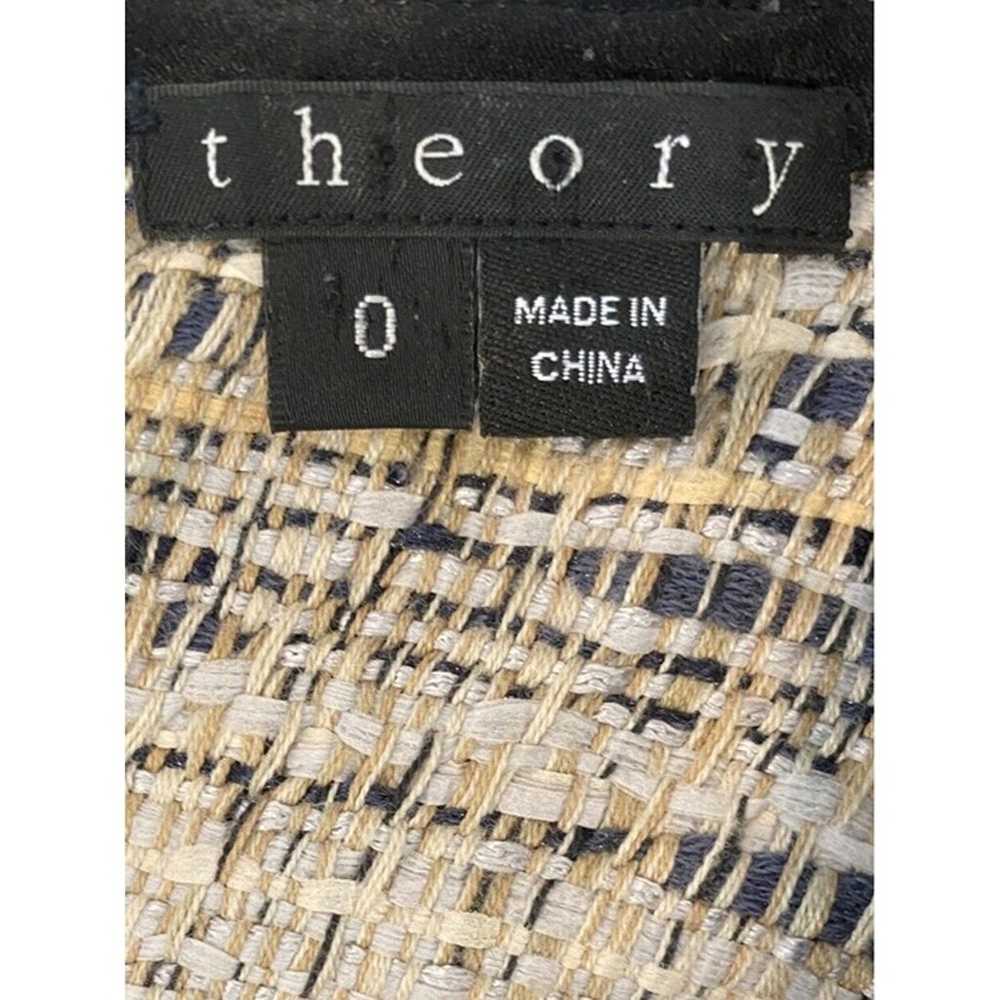 Theory Sleeveless Round Neck Neutral Tweed Gray S… - image 4
