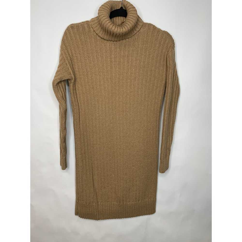 Banana Republic Camel Ribbed Sweater Dress Sz XS - image 1