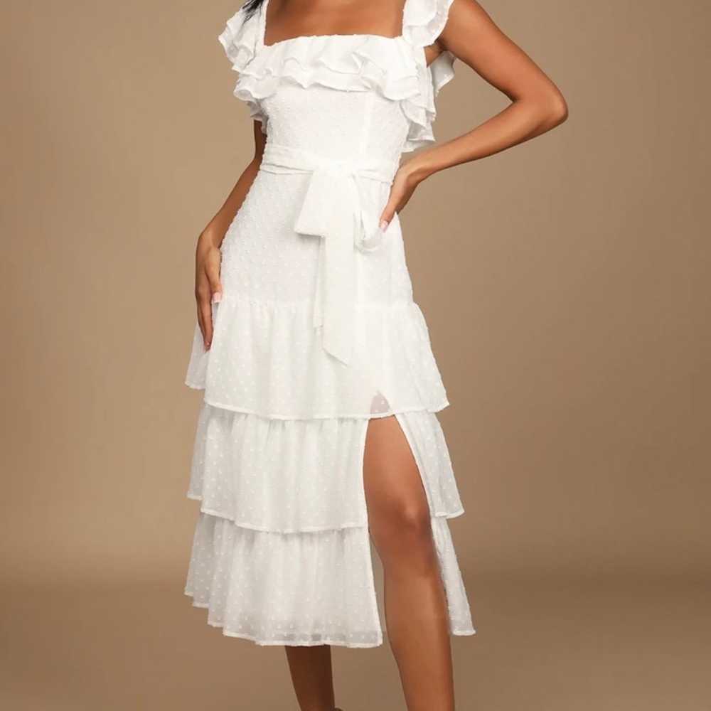 White Lulus Midi Dress - image 1