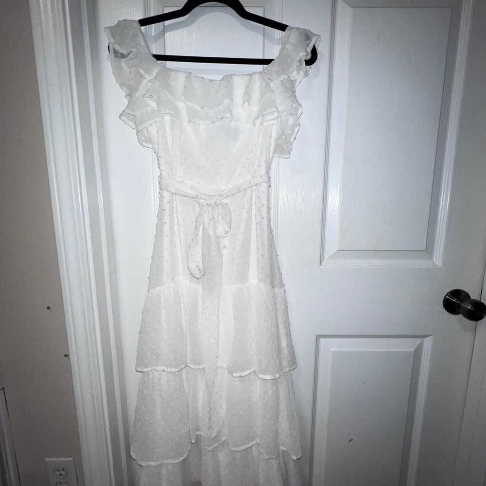 White Lulus Midi Dress - image 2