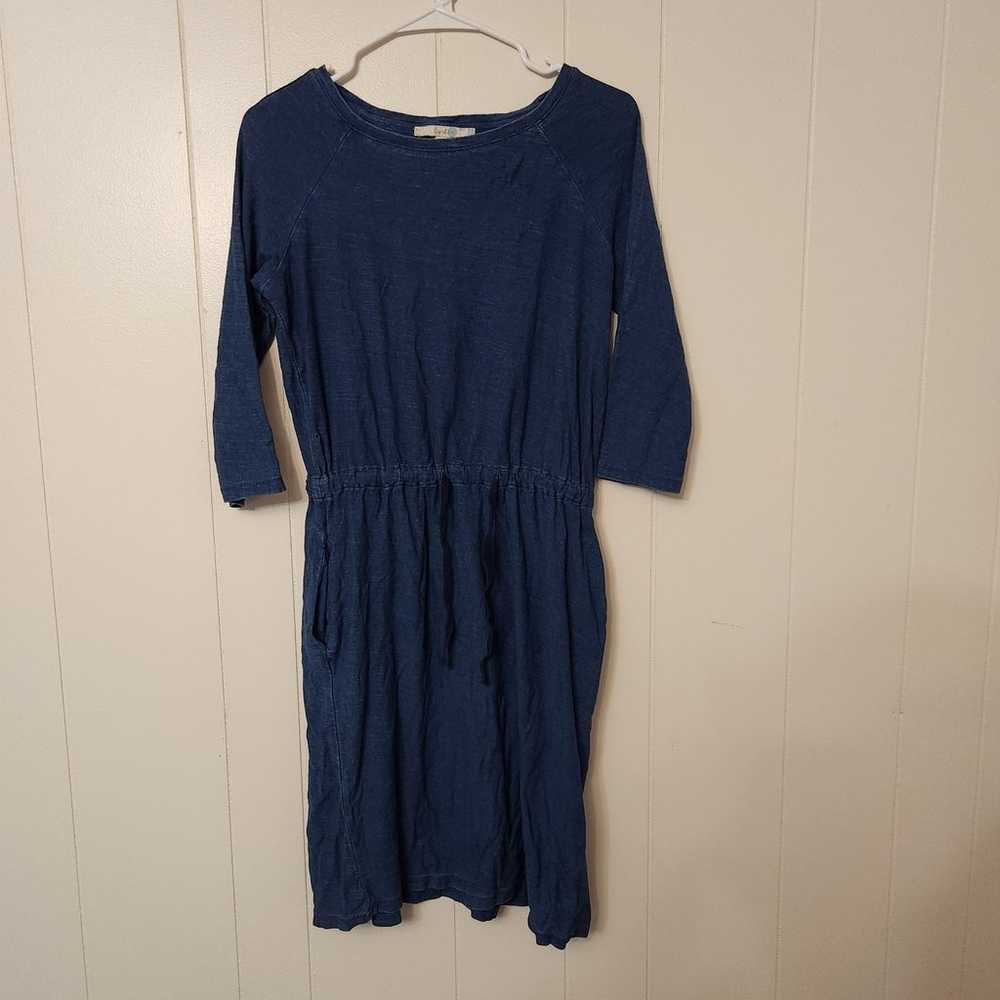Boden The Peggy Drawstring Dress Size 6 Blue - image 2