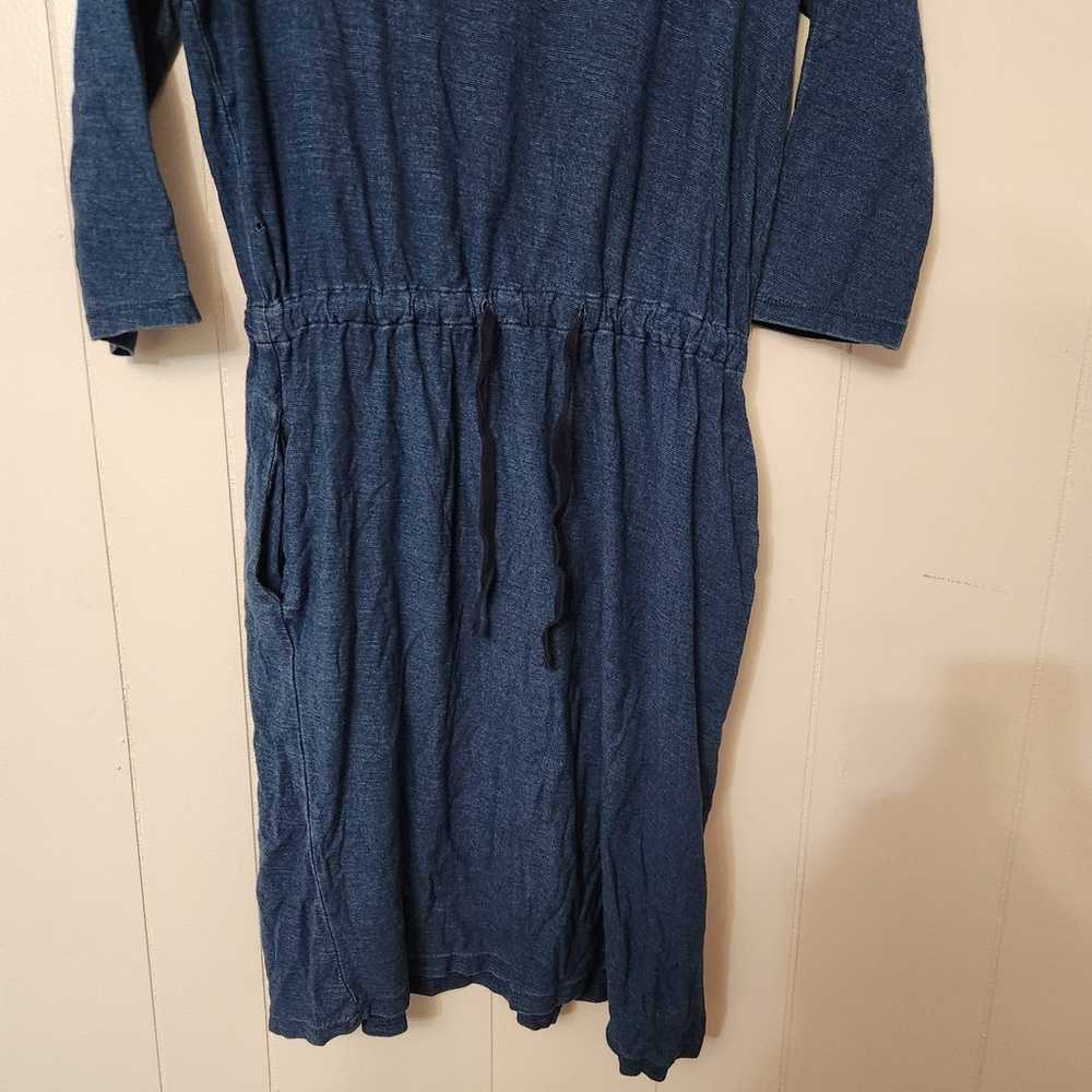 Boden The Peggy Drawstring Dress Size 6 Blue - image 3
