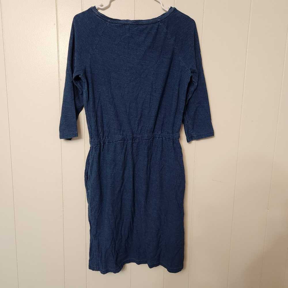 Boden The Peggy Drawstring Dress Size 6 Blue - image 5