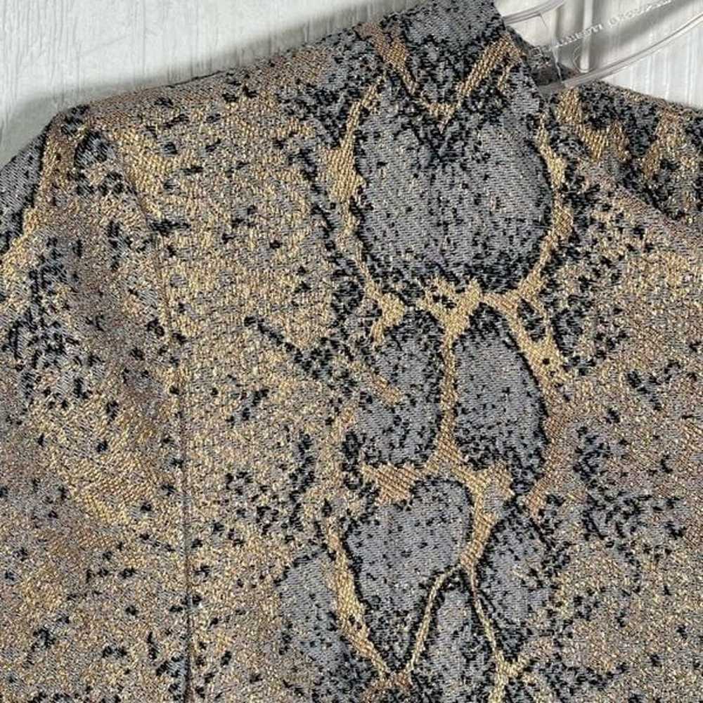 TopShop Sz 4 Metallic Gold Snakeskin Print Dress … - image 6