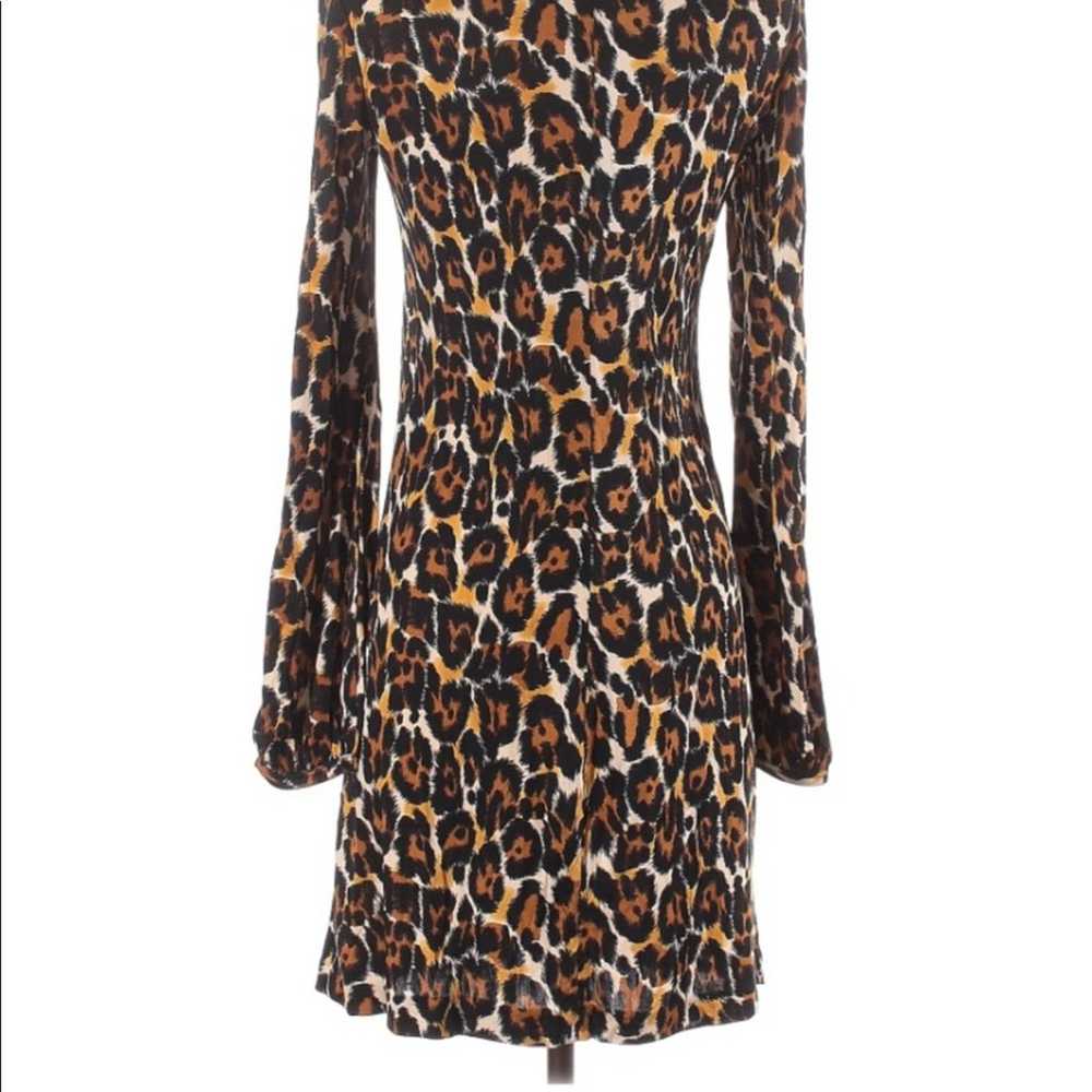 Trina Turk Cheetah Silk Dress LS 4 - image 4