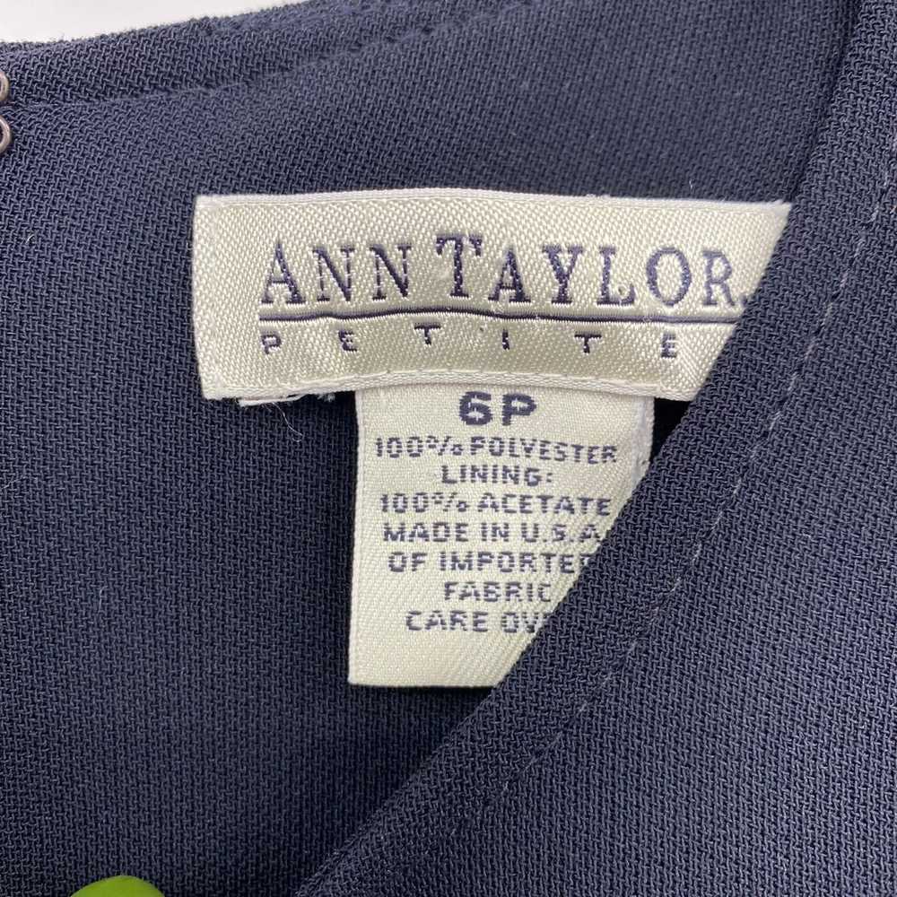 Vintage 90s Ann Taylor Black Mini Dress Short Sle… - image 4