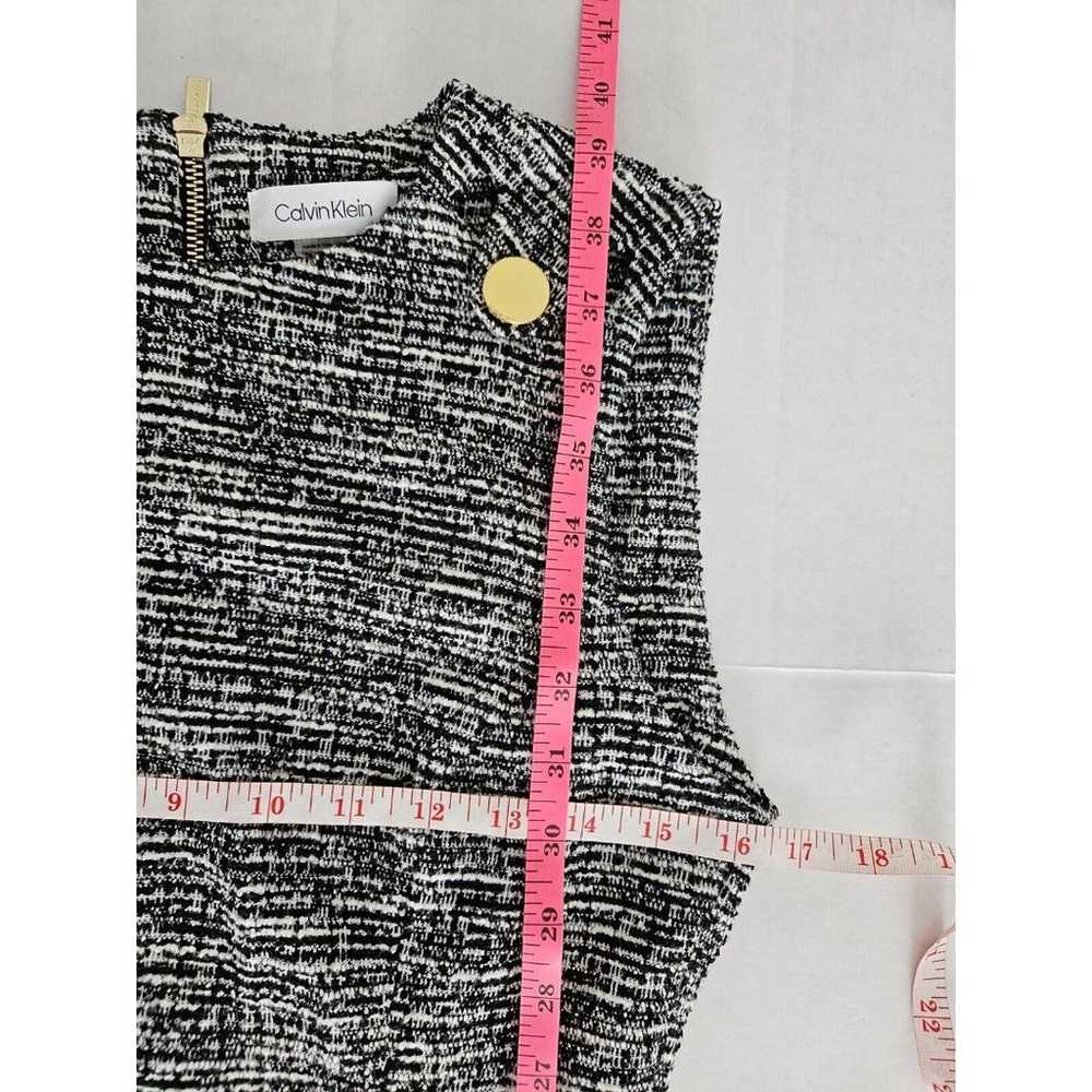 Calvin Klein Womens Sleevelees Strech Tweed Black… - image 9