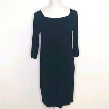 Eileen Fisher Black Square Neckline Dress