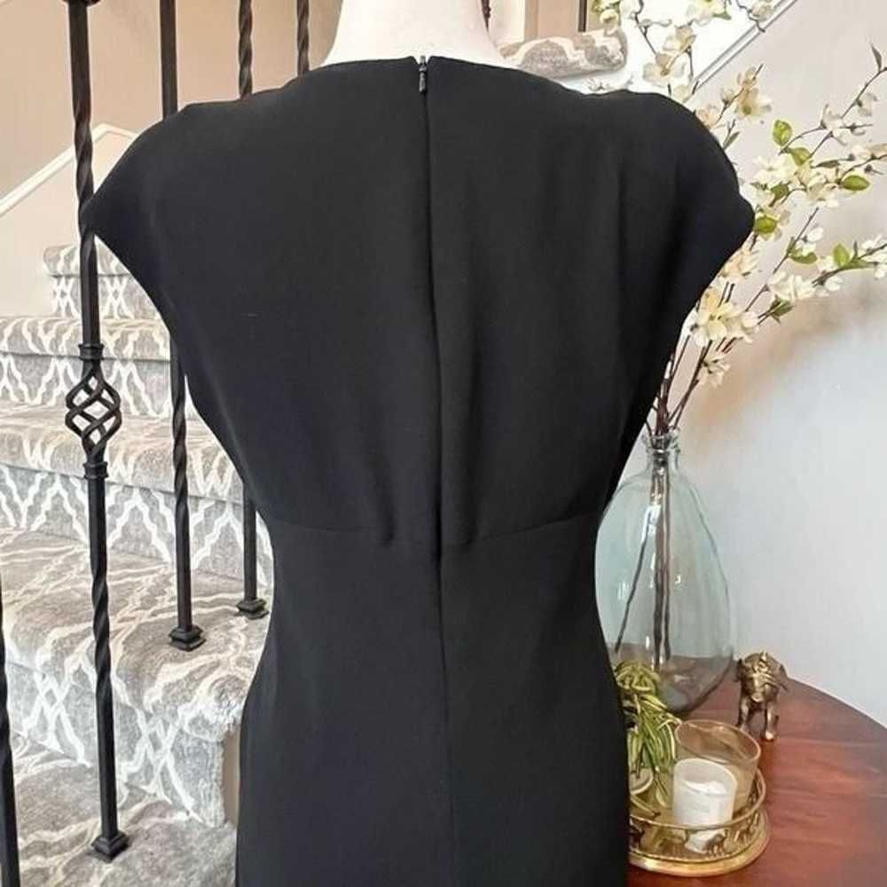 Jones Wear Dress Womens 10 Black Midi A-Line V Ne… - image 5