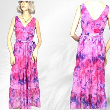 Like New DKNY Pink V-Neck Maxi Dress for women’s - image 1