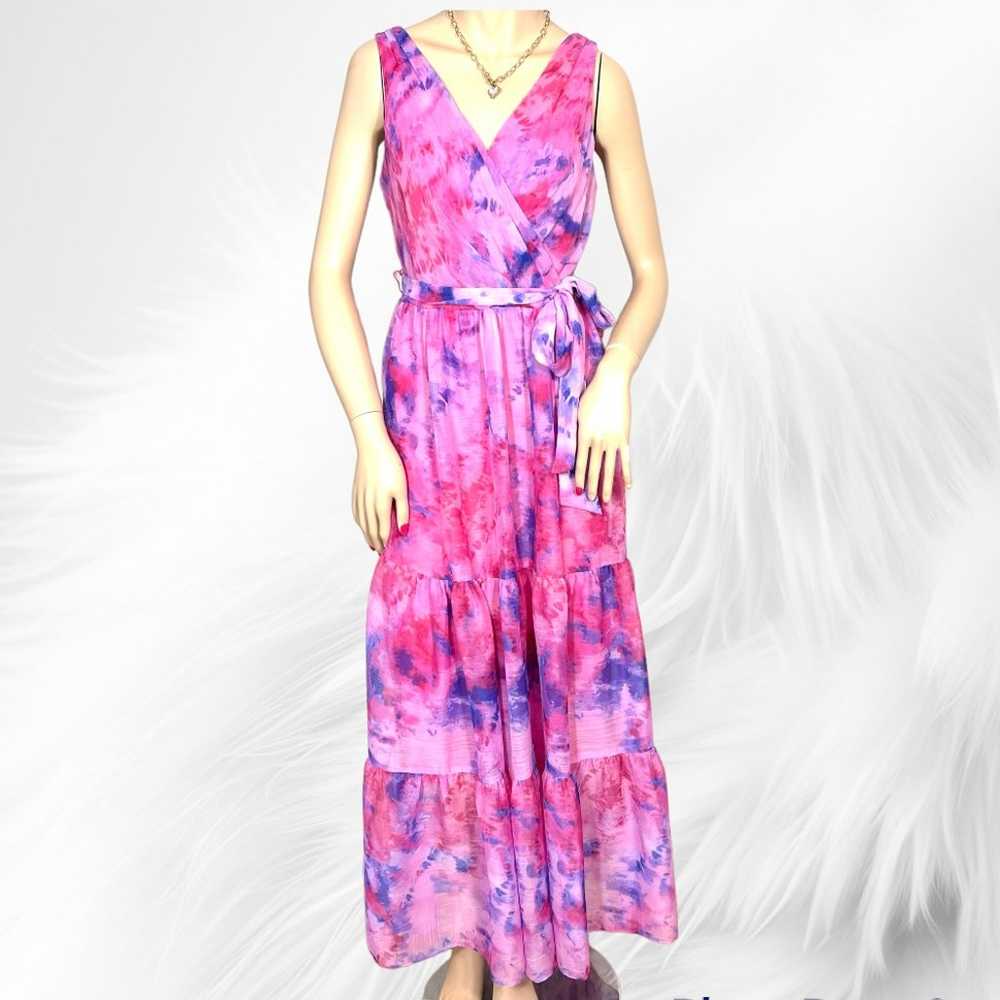 Like New DKNY Pink V-Neck Maxi Dress for women’s - image 2