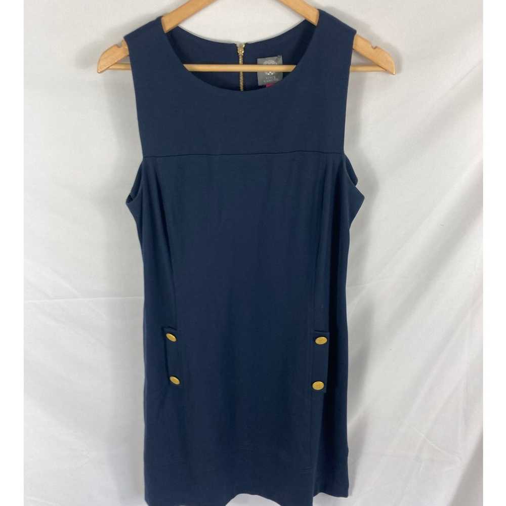 Vince Camuto Navy Stretch Sleeveless Dress Size 12 - image 1