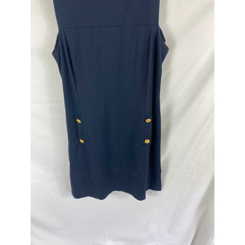 Vince Camuto Navy Stretch Sleeveless Dress Size 12 - image 2