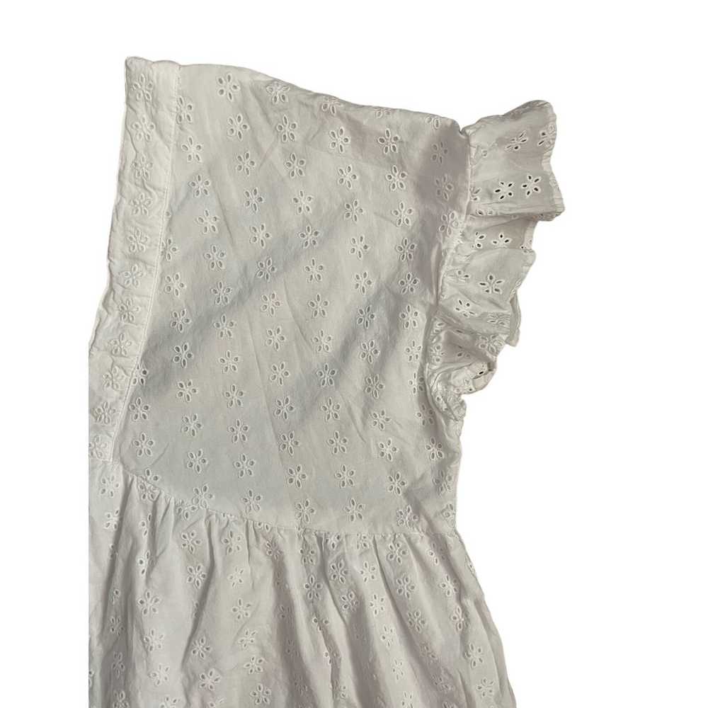 ASOS Eyelet Deep V-Neck Mini Dress Flutter Sleeve… - image 5