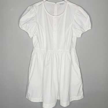 Sunday Best L White Duchess Poplin Dress Button U… - image 1