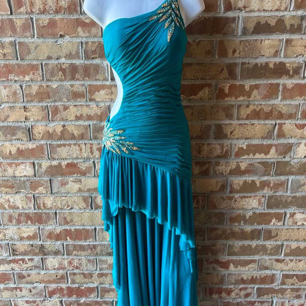 La Femme Turquoise Dress size 0 - image 3