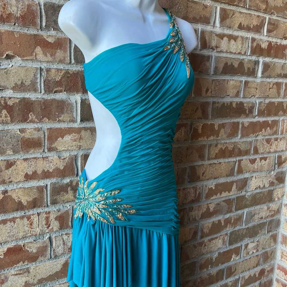 La Femme Turquoise Dress size 0 - image 4