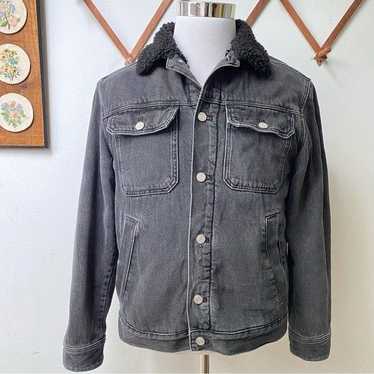 H&M Sherpa Lined Denim Trucker Jacket - image 1