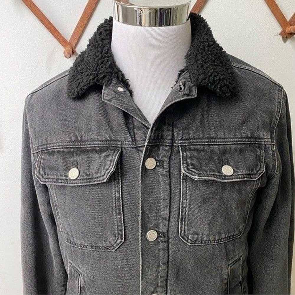 H&M Sherpa Lined Denim Trucker Jacket - image 2