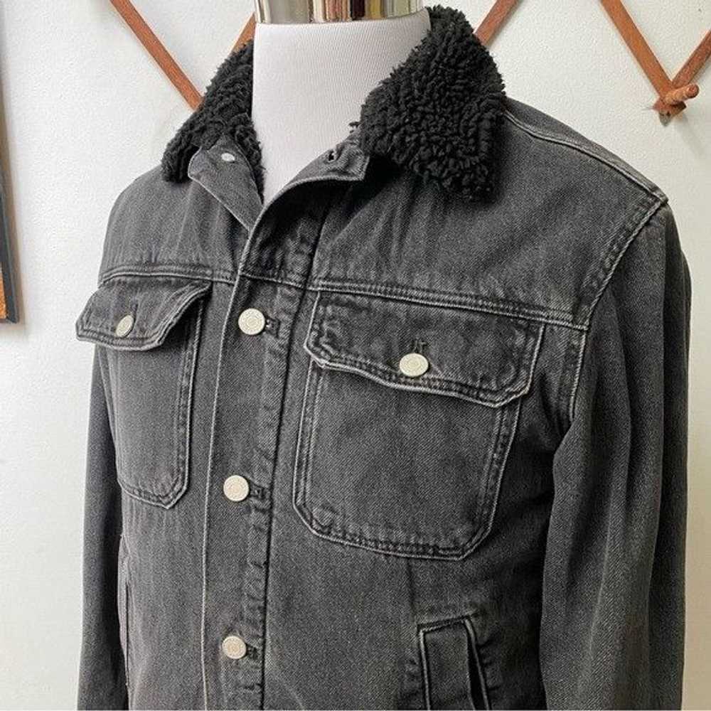 H&M Sherpa Lined Denim Trucker Jacket - image 3