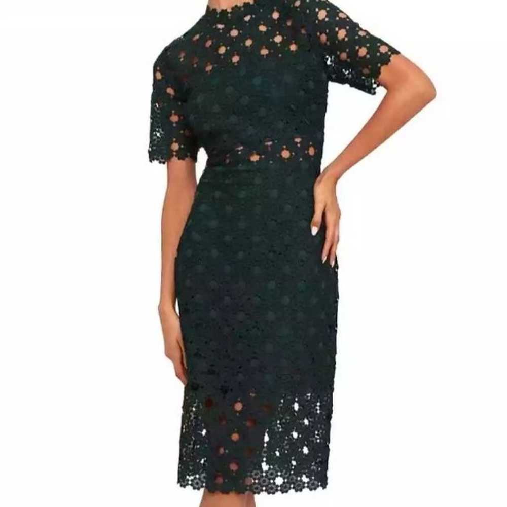 Lulus Heartfelt Crochet Lace Bodycon Midi Dress S… - image 1