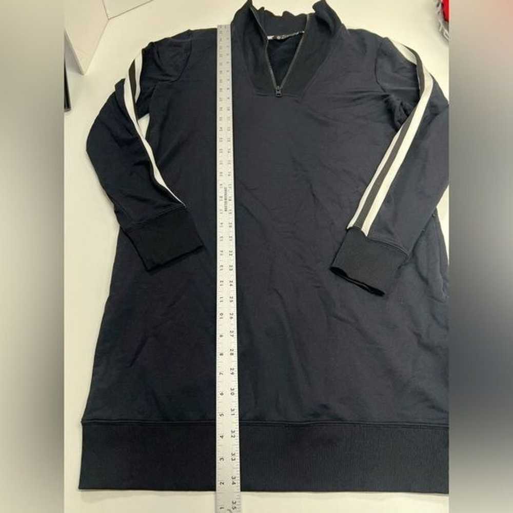 Athleta Circa Track Sweatshirt Dress Black and Wh… - image 11