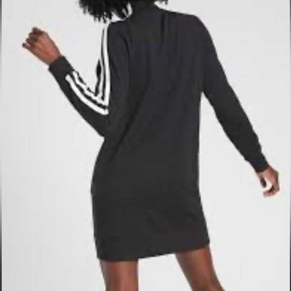 Athleta Circa Track Sweatshirt Dress Black and Wh… - image 12