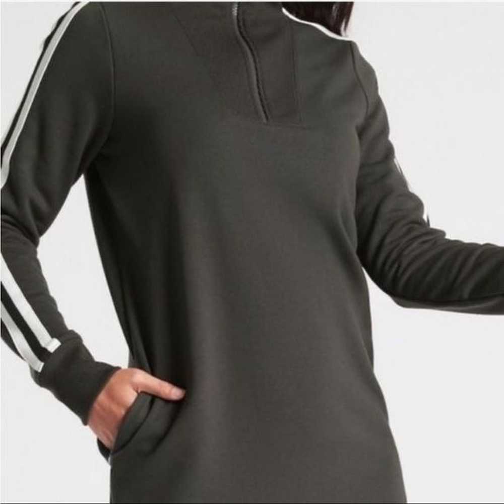 Athleta Circa Track Sweatshirt Dress Black and Wh… - image 6