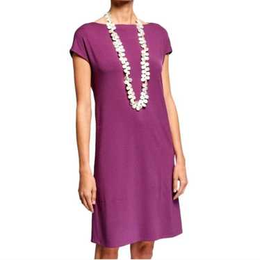 Eileen Fisher Purple Short Sleeve T-Shirt Dress S… - image 1