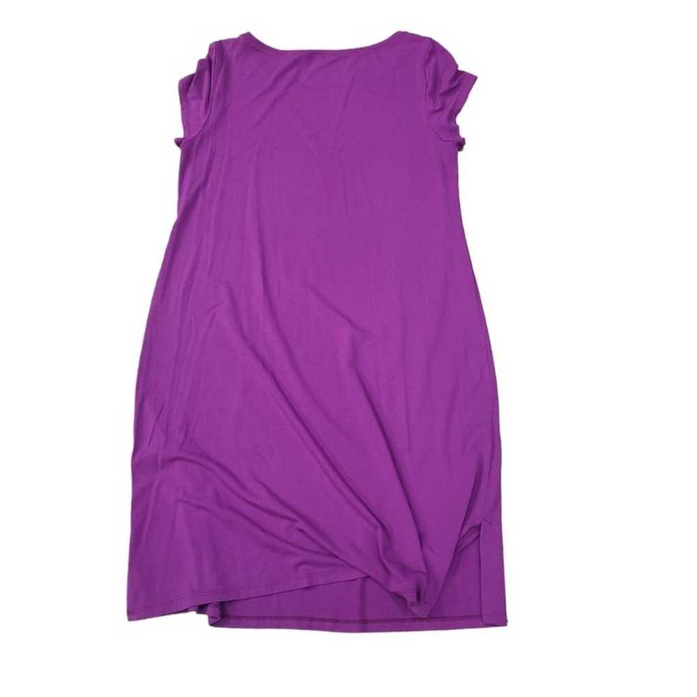 Eileen Fisher Purple Short Sleeve T-Shirt Dress S… - image 3