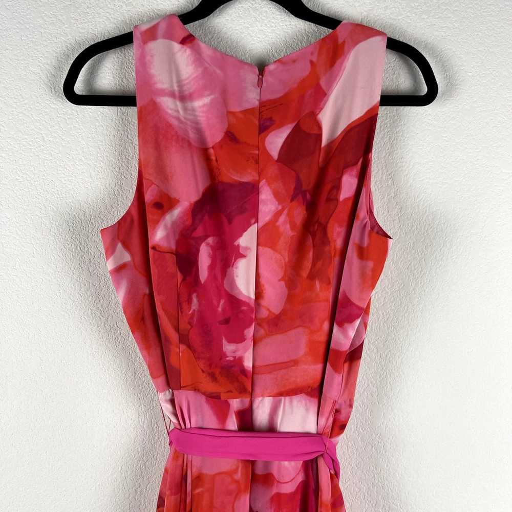 Eliza J Floral Midi Dress Womens 12 Pink Red Asym… - image 9