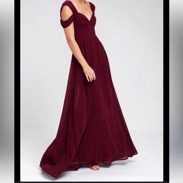 Make me move burgundy Lulu’s maxi dress formal we… - image 1