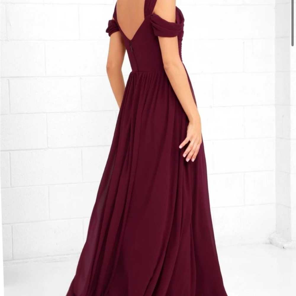 Make me move burgundy Lulu’s maxi dress formal we… - image 7