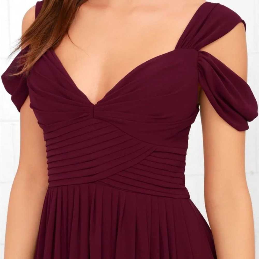 Make me move burgundy Lulu’s maxi dress formal we… - image 9