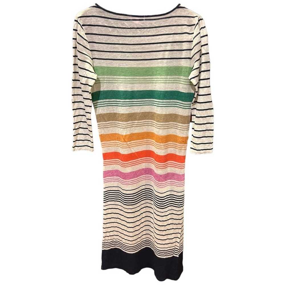 Calypso St. Barth 100% Linen Striped Midi Dress S… - image 4