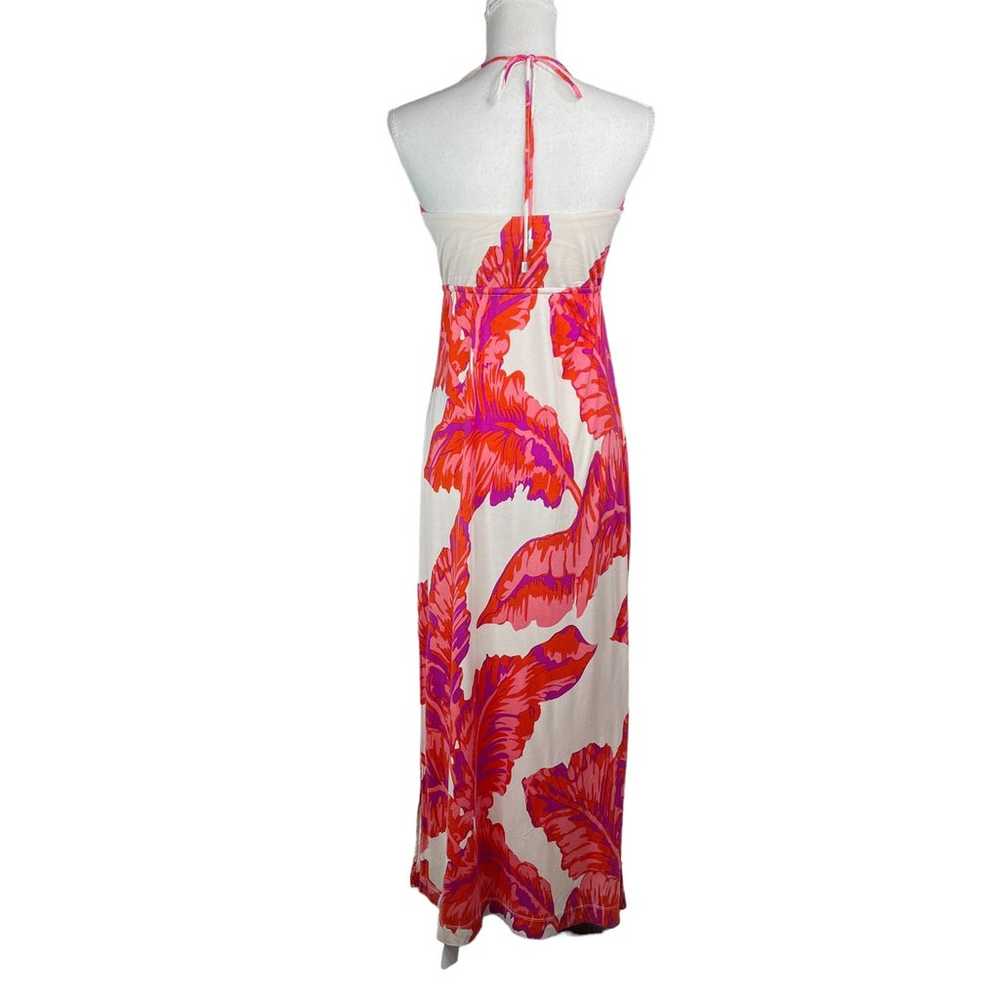 Milly Collection Halter Maxi Dress Silk Blend Ban… - image 4