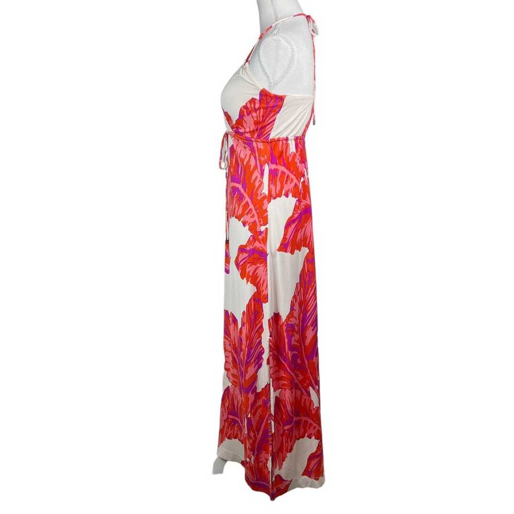 Milly Collection Halter Maxi Dress Silk Blend Ban… - image 7
