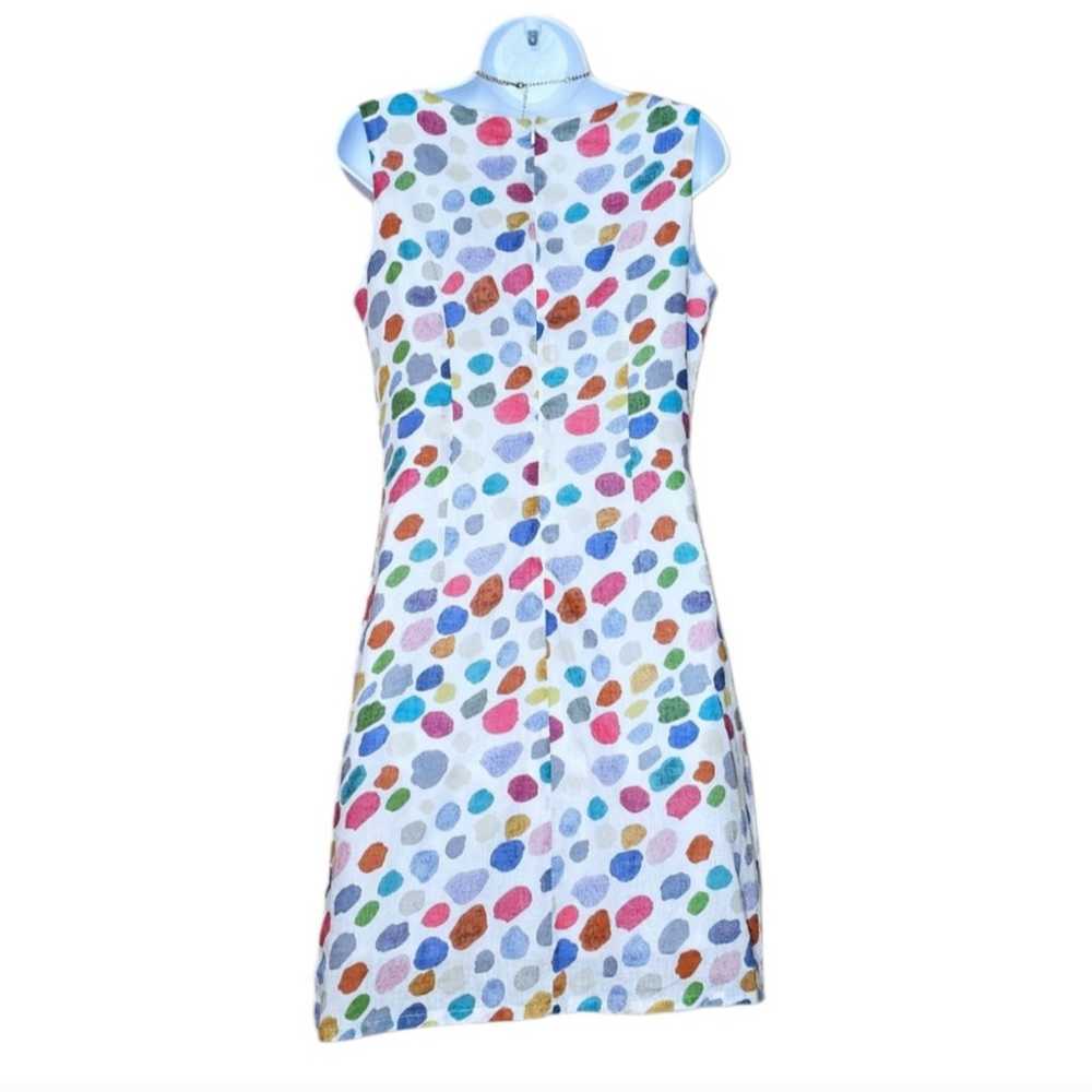 Charlie B Linen Blend Dot Dress - Small - image 2