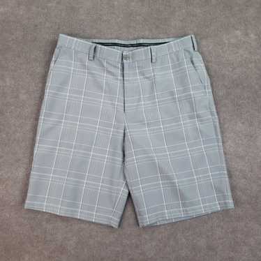 Izod Izod Chino Shorts Mens Size 36 Gray White Pl… - image 1