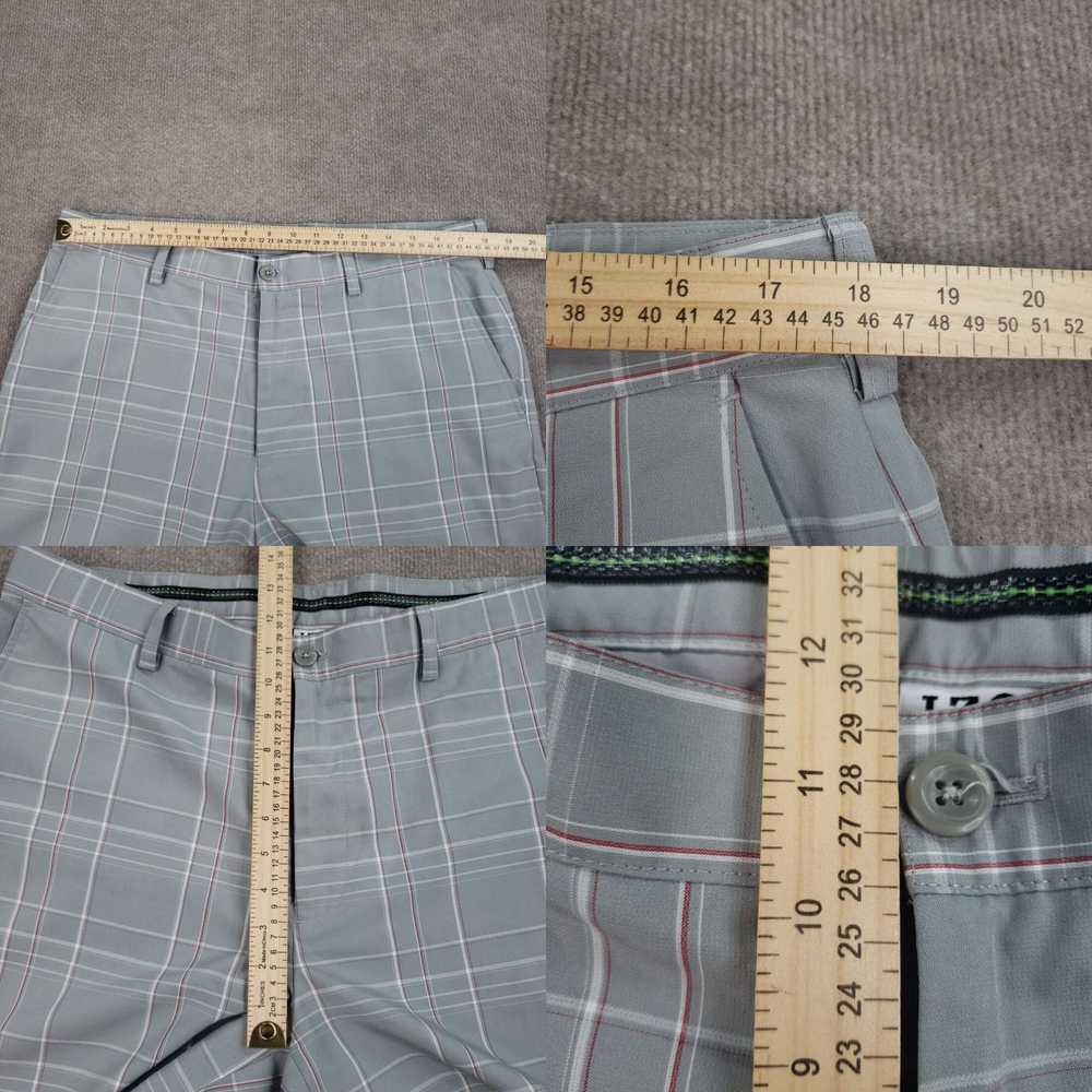Izod Izod Chino Shorts Mens Size 36 Gray White Pl… - image 4