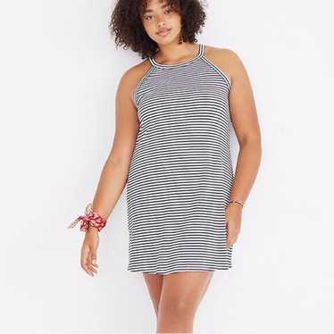 Madewell navy blue and white District Dress in St… - image 1