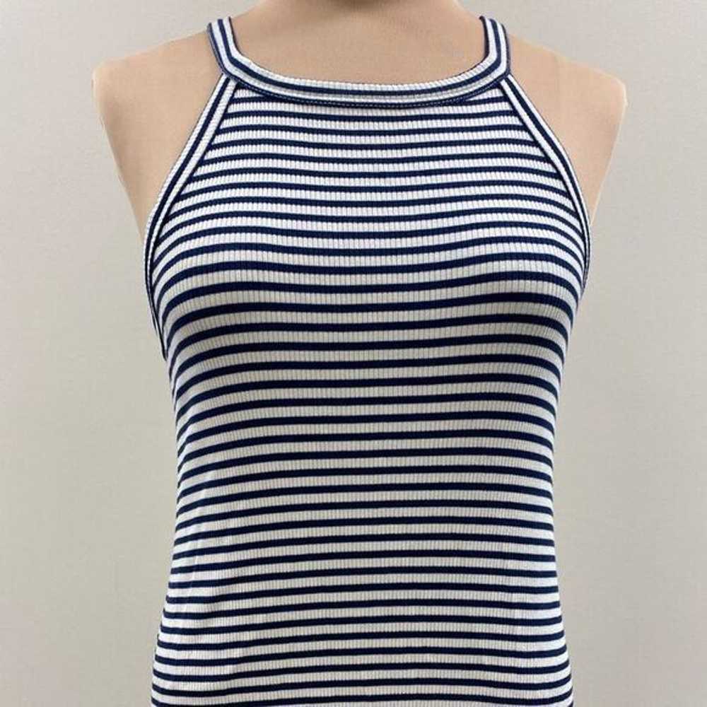 Madewell navy blue and white District Dress in St… - image 5