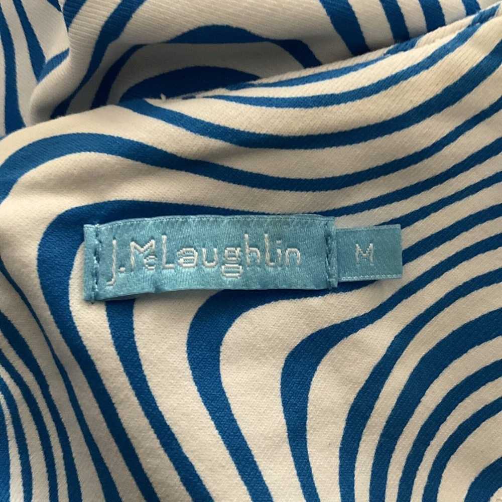 J. McLaughlin Dress Womens Medium Blue White Swir… - image 8