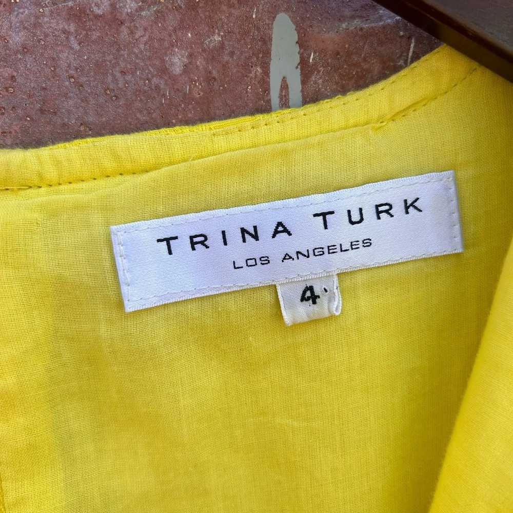 Trina Turk Linen Sheath Dress Size 4 - image 4