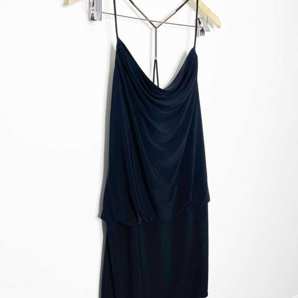 Vintage 00s Y2K cache cowl neck mini dress black … - image 2
