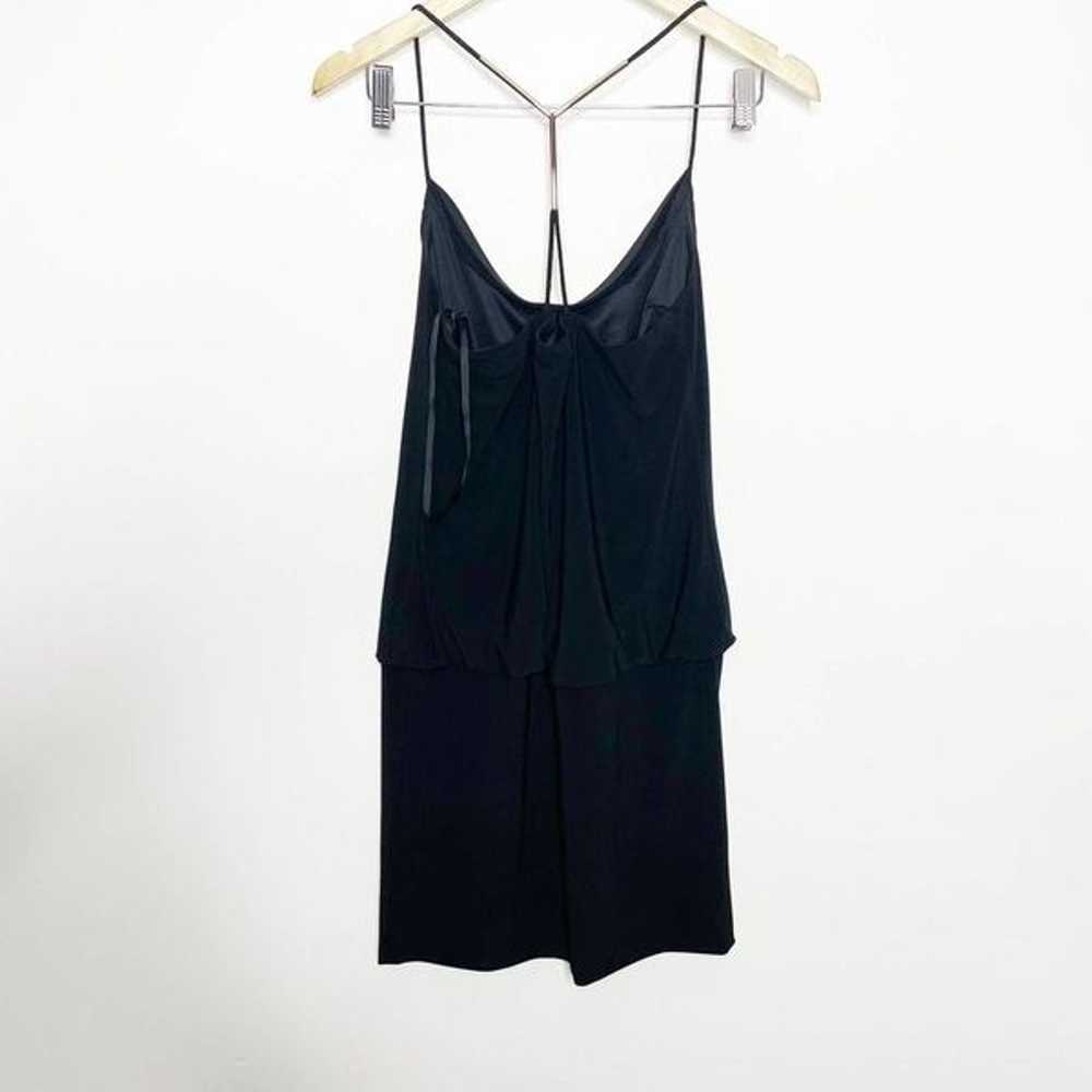 Vintage 00s Y2K cache cowl neck mini dress black … - image 3