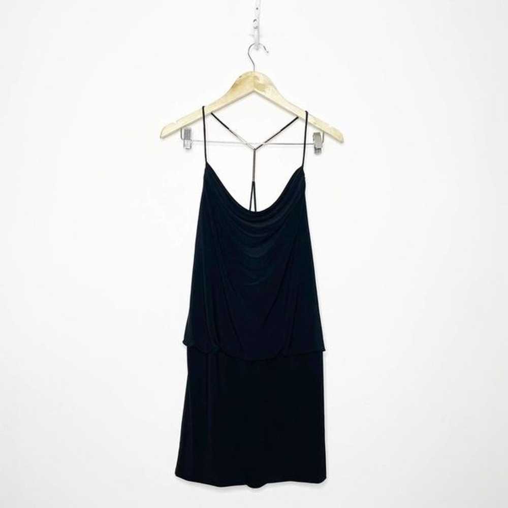 Vintage 00s Y2K cache cowl neck mini dress black … - image 6