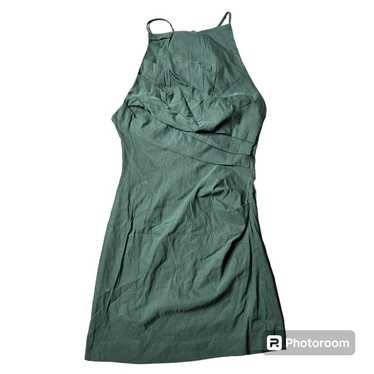 Zara Green High Neck Mini Dress