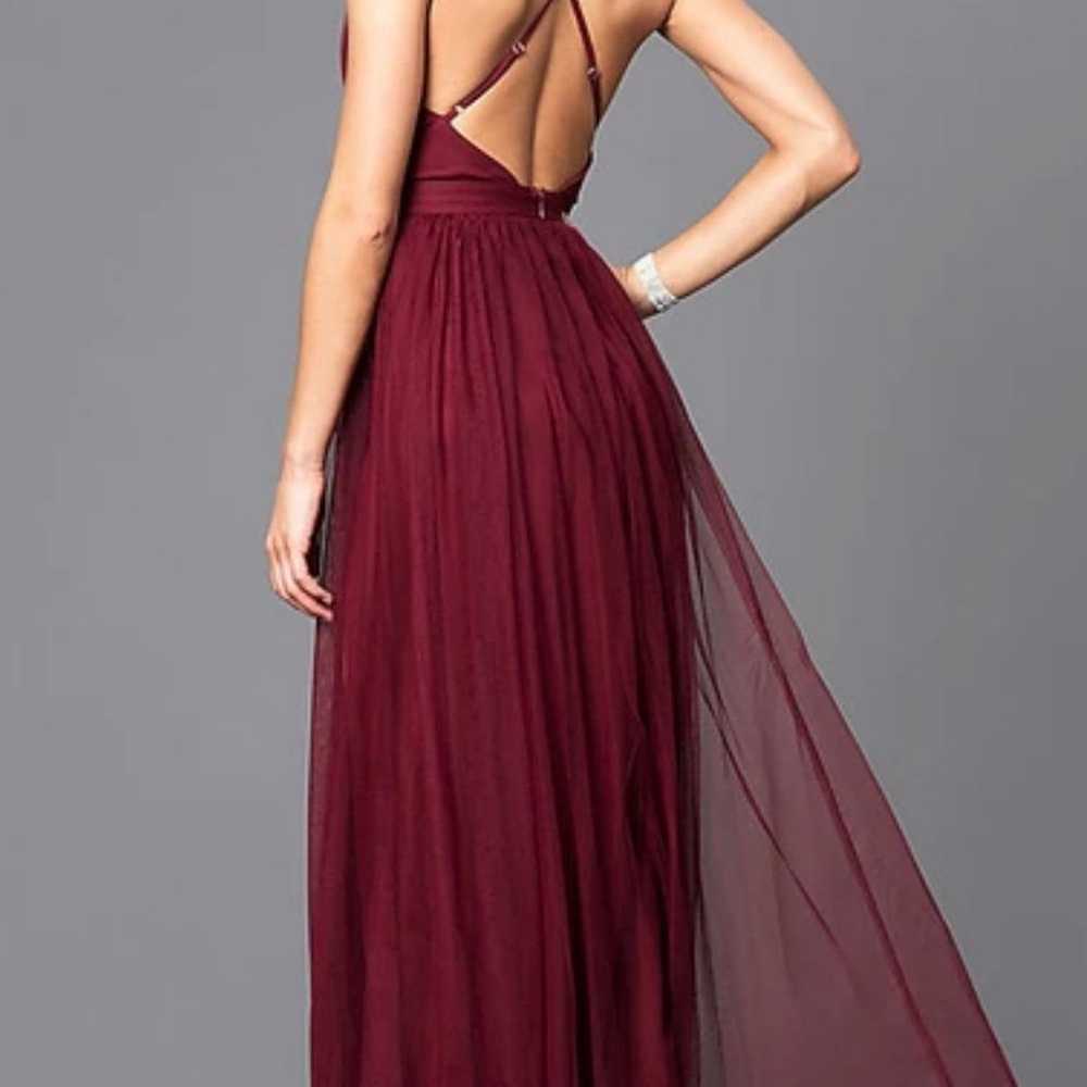 Fashion Nova Deep V Tulle Maxi Dress - image 9